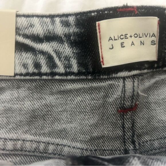 Alice + Olivia High Rise Denim Front NWT  Size 28 - Picture 9 of 11